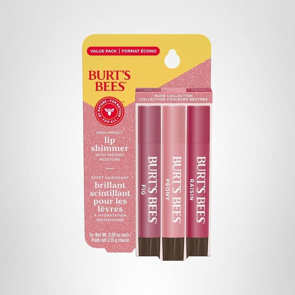Lip Shimmer Nude Collection, Tinted Lip Balm Stick, Moisturizing for All Day Hyd